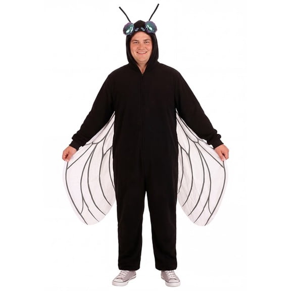 Plus Size Fleece Fly Costume Onesie for Adults