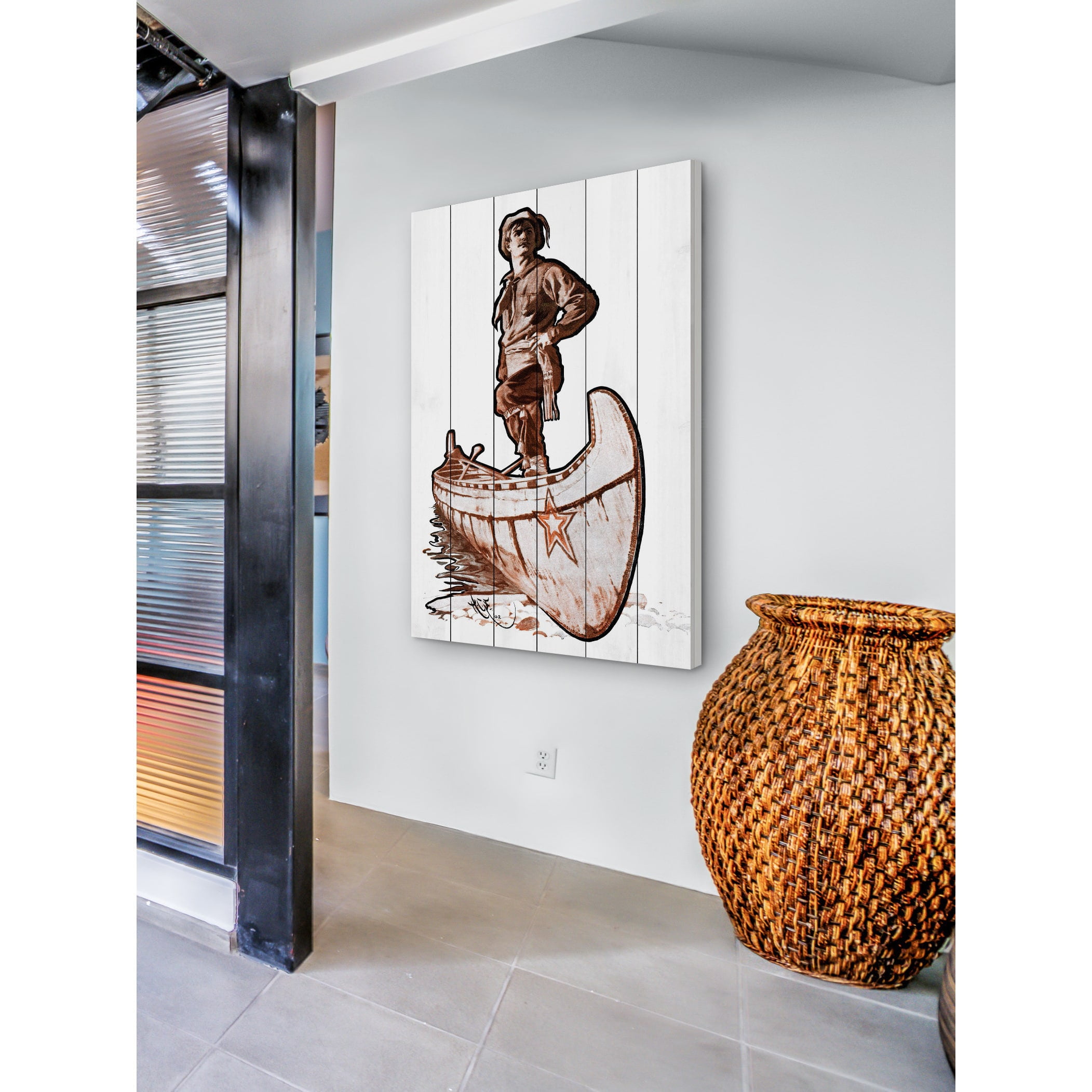 Marmont Hill "Frontiersman" Painting Print on White Wood