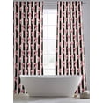 thumbnail image 5 of Pink Bow Sheer Curtains 96 Inch Length 2 Panels Set, Black Beige Vintage Striped Sweet Art Voile Window Treatment Semi Sheer Long Curtains Drapes for Bedroom/Living Room/Kitchen 52"x96"x2, 5 of 7