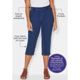 thumbnail image 3 of Catherines Women's Plus Size The Knit Jean Capri (With Pockets), 3 of 5