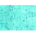 thumbnail image 1 of Ahgly Company Machine Washable Indoor Rectangle Abstract Turquoise Blue Contemporary Area Rugs, 3' x 5', 1 of 4