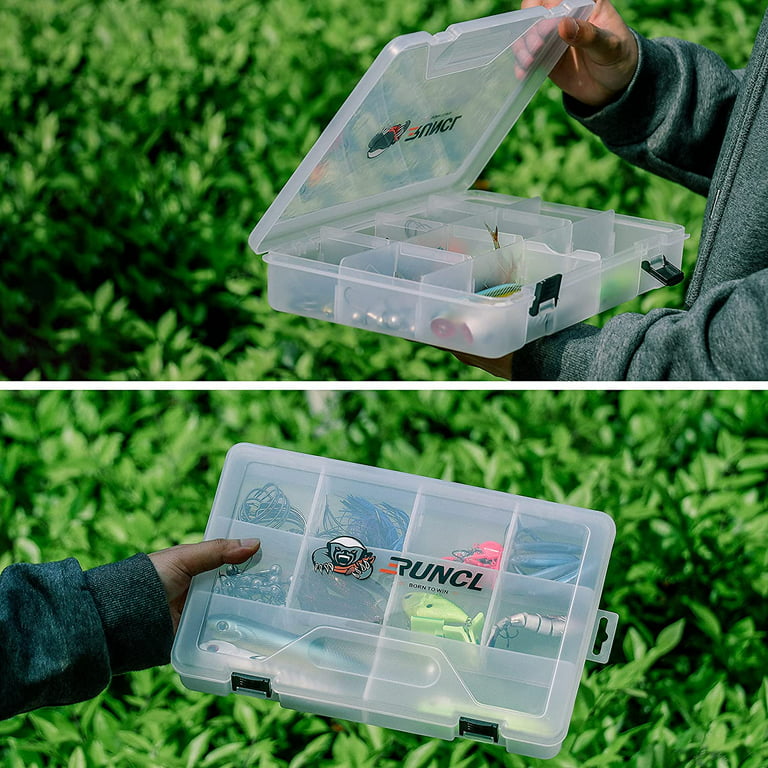 RUNCL 4 Packs Plastic Fishing Tackle Box