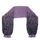 thumbnail image 3 of Las mujeres encogiéndose de hombros chaqueta de punto delgada chal Flor Purpura Zulema Bolero de manga larga para mujer, 3 of 8