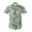 Floral Green/Orange, variant on Allsense Men’s Hawaiian Shirt, Short Sleeve Tropical Floral Button Front, White/Red/Orange, 2XL