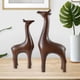 thumbnail image 5 of 2 estatuas de ciervo nórdico, artesanías de la suerte, esculturas de Feng Shui, figuras de animales Marrón, 5 of 9
