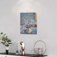 thumbnail image 3 of Farmhouse Bathroom Daisy Floral Wall Art Rustic Purple Flower Pictures Wall Decor Just Believe Butterfly Canvas Prints Painting Modern Home Framed Artwork for Living Room Bedroom Office 12"x16", 3 of 6