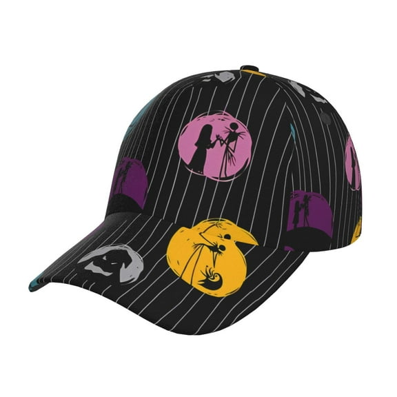 Luyuia The Nightmare Before Christmas Print Adjustable Baseball Cap, Workout Hat for Men and Women, Classic Dad Hat and Snapback Style