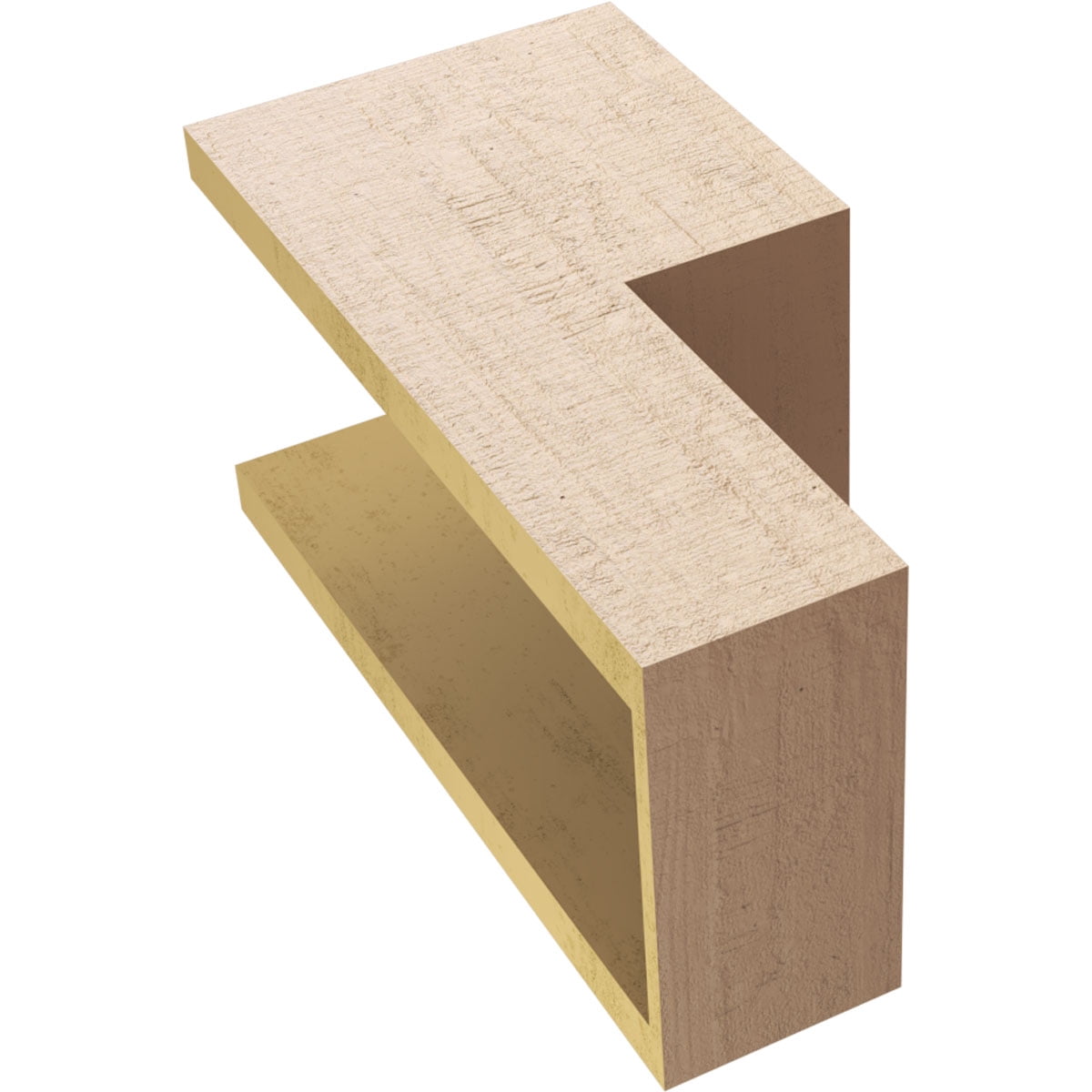 8"W x 8"D x 16"H Wide Chapel Hill Rough Cedar Woodgrain TimberThane Corbel, Primed Tan