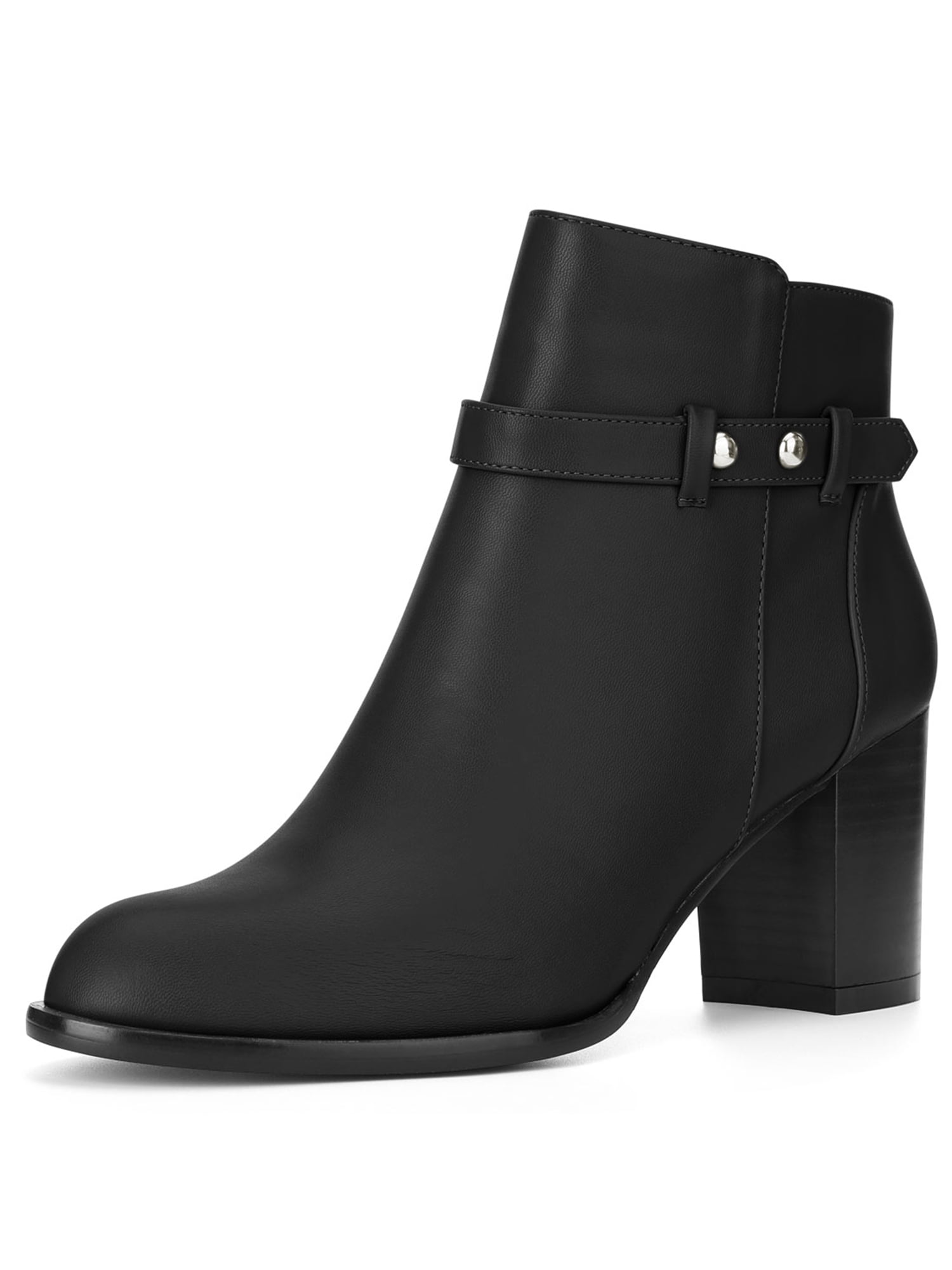 block heel round toe shoes