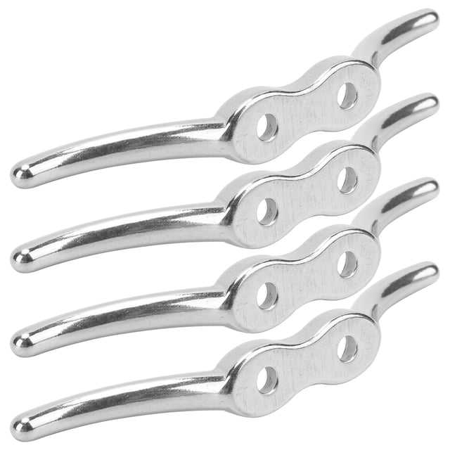 Rope Cleat, Stainless Steel Rope Cleats 4in Stainless Steel Non-Rusting With 8 Screw For Sun Screens Shades For Curtains For Ropes Blinds