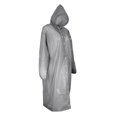 thumbnail image 3 of TISHITA Long Raincoat Portable Tear Resistant Rain Jacket for Camping Outdoor Travel Grey, 3 of 8