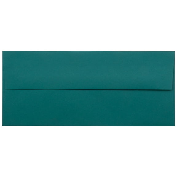 JAM Paper #10 Envelopes, 4 1/8 x 9 1/2, Teal, 50 per Pack