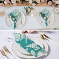 thumbnail image 3 of Teal Green Starfish Coastal Cloth Napkins, Shell Summer Beach Nautical Washable and Reusable Dinner Napkins Set of 2, Table Napkin for Kitchen Party Birthday Wedding Hotel Housewarming 20"x20", 3 of 9
