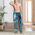 thumbnail image 2 of Mens Pajama Pants, Cracked Earth Head Tree Soft Sleep & Lounge Pants for Men, Cuteness Casual PJ Bottoms Pants with Pockets, 2 of 7