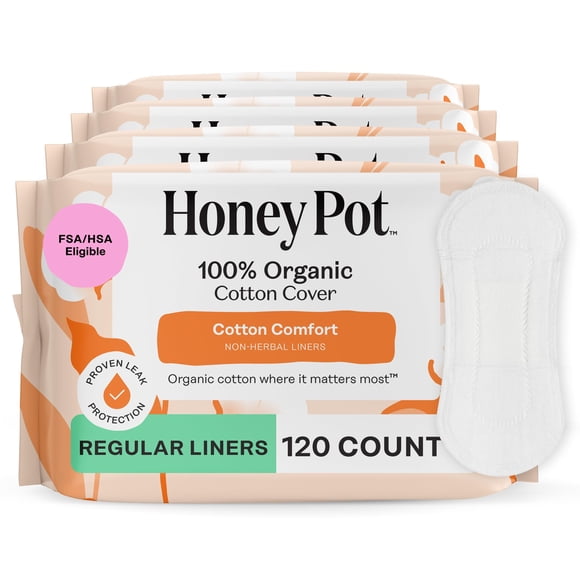 Panty Liners The Honey Pot Company, algodón orgánico, 120 unidades