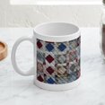 thumbnail image 4 of CafePress - Squares And Diamonds Quilt Mug - 11 oz Ceramic Mug - Novelty Coffee Tea Cup, 4 of 6