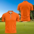 thumbnail image 4 of HUIACONG Orange Matching Golf Shirts for Couples Sleeveless Golf Shirts for Women Athletic Wear Mens Short Sleeve Shirt Quarter Zip Casual Lightweight Hawaiian Collared Shirt Man S, 4 of 6