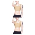 thumbnail image 1 of Qarigey Camiseta sin mangas Tomboy Breast Chaleco Camisa Pecho Binder Trans Adelgazante Ropa interior elástica Vendaje reforzado Mujer Color de piel L 2piezas, 1 of 6