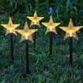 thumbnail image 3 of 5Pcs Christmas Solar Pathway LED Lights, 13.8" Creative Solar Ground Lights Christmas Decorations, Exquisite Christmas Ornaments Solar Lights Outdoor Waterproof, Christmas Garden Decorations, 3 of 13