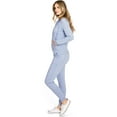thumbnail image 2 of Ambiance Women's Juniors Zipper Hoodie and Joggers, Sweat Set (Large, Blue), 2 of 3