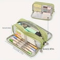 thumbnail image 1 of xaoyunyn Japanese and Korean Multi Layer Cloth Pencil Case,Stable Stationery Organizer with Unique for Students and Office Use,Pack of 2, 1 of 1