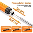 thumbnail image 3 of Mini Cordless Soldering Iron Kit, USB Rechargeable Portable Cordless Soldering Iron, Digital adjustable display screen, Heating Core, Soldering Iron Cord, Rosin, Soldering Iron Stand, Storage Case, 3 of 9