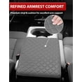 thumbnail image 4 of KBH Center Console Cover for 2004-2010 Ford F150 with 40/20/40 Split Bench Jump Seat, Leather Interior Trim Armrest Cover Cushion Pad for F150 Accessories, Gray, 4 of 8