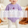 thumbnail image 3 of KPOPLK Baby Halloween Witch Bodysuit Letter Print Long Sleeve Bubble Romper for 3 6 9 12 18 Months Fall Holiday Outfit(Purple,6-12 Months), 3 of 9
