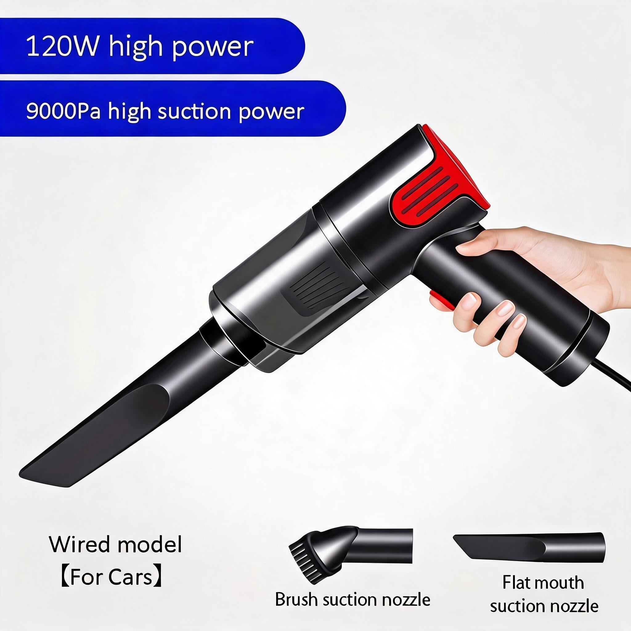 Smart Sensor Cordless Vacuum Cleaner, 150-300 Air Watts Adjustable Suction with Self-Cleaning Brushes, App-Controlled HEPA+Carbon Filter Vacuum for Home Car Pet Grooming - Cigarette Lighter Charging