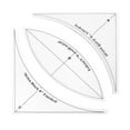 thumbnail image 1 of Under 10 Measuring Tools Creative Quilting Cutting Template Grids Crazier Template 2/3pc Set Quilt Set for Domestic Machine Cutting Mats Arts and Crafts Tools, 1 of 3
