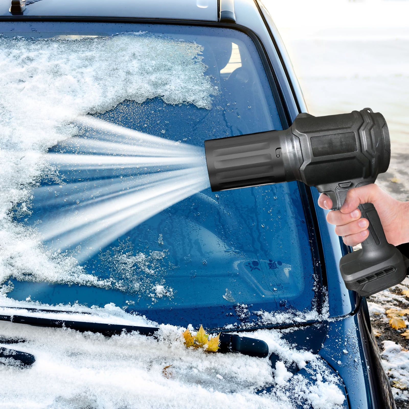 Rechargeable Lithium Battery Handheld Blower | Cordless Leaf & Debris Blower for Car Drying, Yard Cleaning & Snow Removal | Powerful Portable Electric Blower