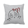 thumbnail image 1 of Doubt Black Cute Chat Happy Pattern Throw Pillow Sleeping Sofa Cushion Cover, 1 of 3