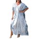thumbnail image 1 of Vestido maxi de gran tamaño para mujer Tie Die Printed V Neck Beach Robe Cover Ups Irfora Vestido, 1 of 7