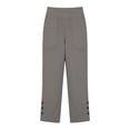 thumbnail image 4 of Sunnin Women's High Waist Straight Leg Pants Solid Color Elastic Waist Pull On Trousers with Pockets, 4 of 6