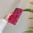 thumbnail image 5 of Allytechgroup Compatible with iPhone 14 Wavy Phone Case, Cute Coquette 3D Wave Bubble Pattern and Stylish Wavy Border Protection Shockproof Phone Case for Women Girls, Rose, 5 of 12