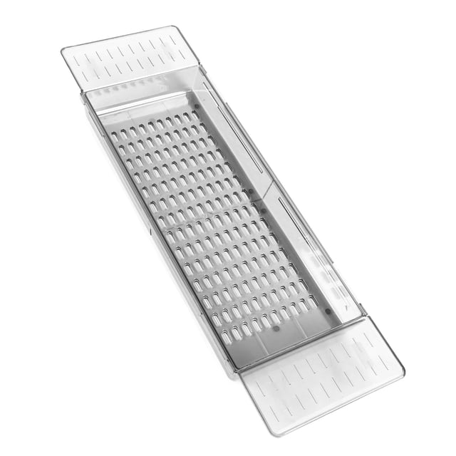 Bathtub Tray Expandable Shelf Caddy with Non Slip Handle for Bedroom