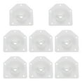 thumbnail image 3 of YOSADIER Century Furniture Leg Mounting Plates 8Pcs Iron Angled Leg Plates White Hexagonal Design, 3 of 8