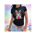thumbnail image 1 of Playera de Mujer con Conejita Chic – Estampado Divertido y Colorido Color Negro Talla Extra Grande Marca Emil SaEs, 1 of 4
