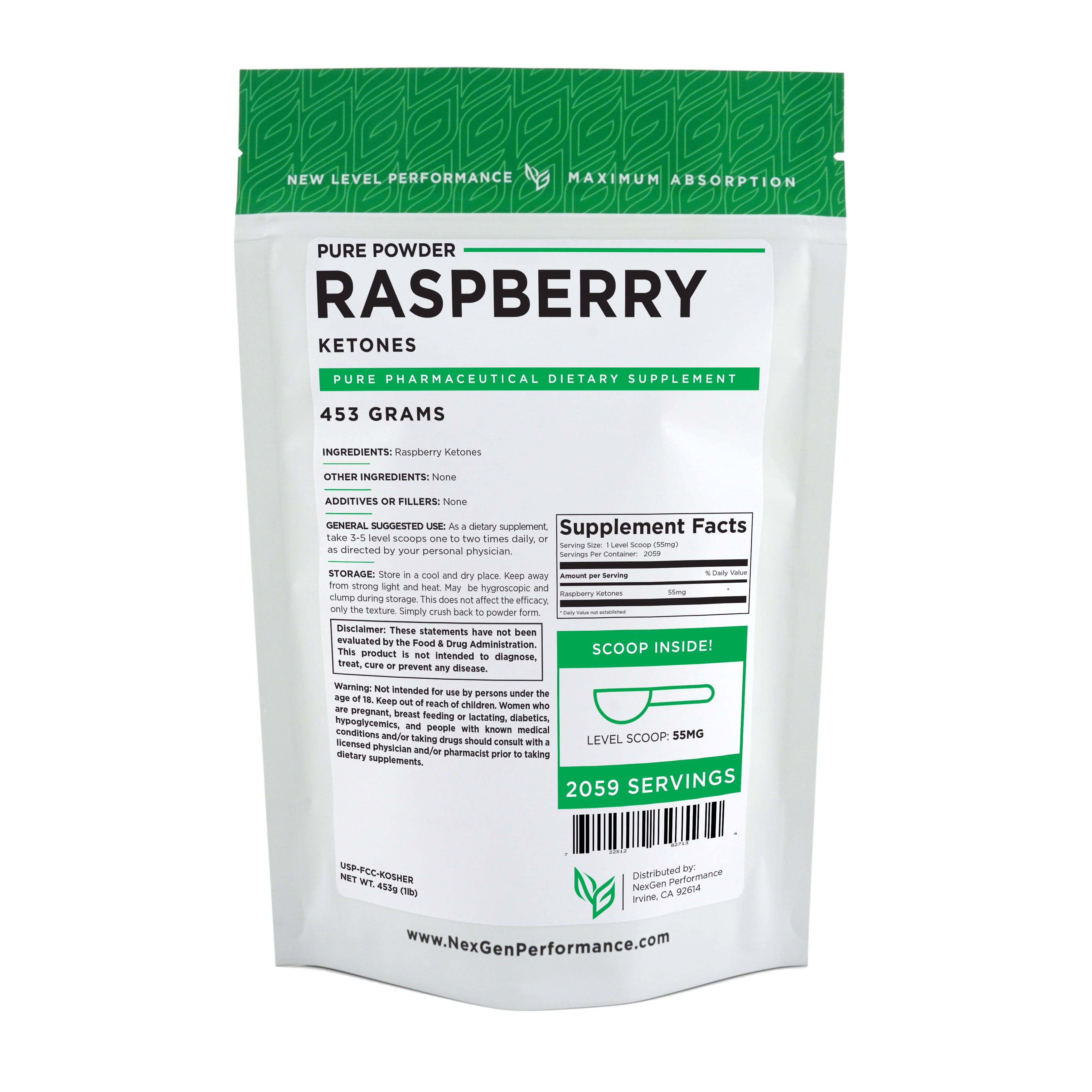 Raspberry Ketones Powder 1lb (16oz) Pharmaceutical Grade 100 Pure