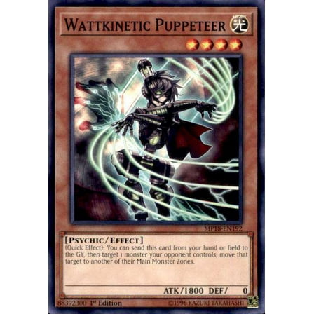 YuGiOh 2018 Mega-Tin Mega Pack Common Wattkinetic Puppeteer MP18-EN192