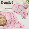 thumbnail image 3 of Pink Flamingo Body Pillow Covers 20"x60", Summer Animals Soft Brushed Microfiber Breathable Throw Pillow Covers, Pillowcase with Zipper for Couch Sofa Bedroom Living Room, 3 of 9
