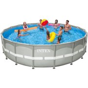 Intex 18' x 48" Ultra Frame Above Ground Swimming Pool with Filter Pump