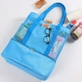 thumbnail image 6 of Yhmxh 2-IN-1 Mesh Beach Bag With Cooler for Women, Waterproof Sandproof Tote Bag With Cooler Compartment, Mesh Tote Bags with Zipper and Handle for Swim Pool Travel Picnic (Light blue), 6 of 6
