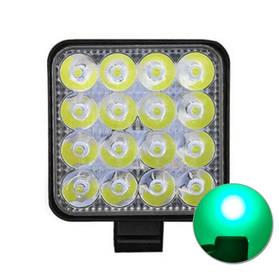 Mduoduo 48W 16LED Work Light Bar Floodlight 6000K 9-32V Super Bright Car ATV/Off-Road Driving Fog Lamp Green Lights Car Accessories