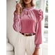 thumbnail image 2 of Blusa de fiesta de terciopelo, blusa de manga larga de terciopelo Blusa de manga larga de terciopelo Blusa de cuello redondo de terciopelo Solución innovadora, 2 of 9