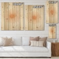 thumbnail image 4 of Designart 'Minimal Bright Shining Orange Sun Rays III' Modern Print on Natural Pine Wood, 4 of 5
