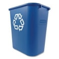 thumbnail image 4 of Medium Deskside Recycling Container, Rectangular, Plastic, 28.13 Qt, Blue | Bundle of 5 Each, 4 of 6