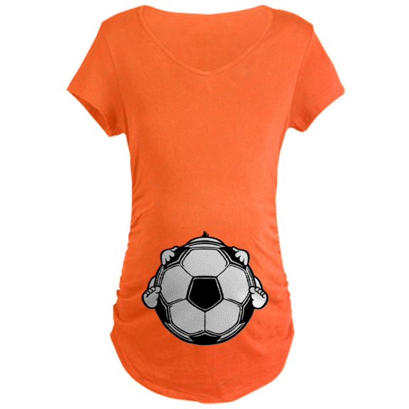 CafePress - Soccer Baby Maternity Dark T Shirt - Maternity Dark T-Shirt
