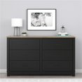 thumbnail image 4 of Ameriwood Home Commode à 6 Tiroirs Sculpter en Noir, 4 of 18