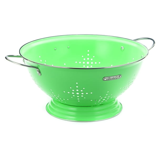 Suzie Q Mint Enameled Stainless Steel 5 Quart Colander